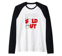 Red Color Never Sold Out Red Graphic Raglan Baseball Tee
