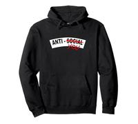 Red Color Not Anti-Social, Anti-You Red Graphic Pullover Hoodie