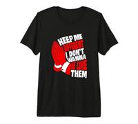 Red Color Pray to Be Different Red Graphic Premium T-Shirt