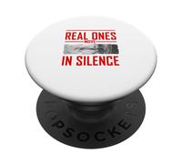 Red Color Real Ones Move In Silence Red Graphic PopSockets Adhesive PopGrip