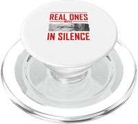 Red Color Real Ones Move In Silence Red Graphic PopSockets PopGrip for MagSafe