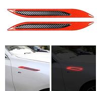 Red Color Reflective Sticker Reflective Stripe Sticker Auto Reflective Sticker Car Protection Body Sticker Warning Stripe Sticker Side Safety Reflective Decal Decoration Universal for Car SUV (Red)