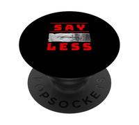 Red Color Say Less-v3 Red Graphic PopSockets Adhesive PopGrip