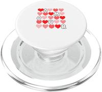 Red Color Spell Out The Love Red Graphic PopSockets PopGrip for MagSafe