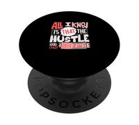 Red Color The Hustle Looks Crazy Red Graphic PopSockets Adhesive PopGrip