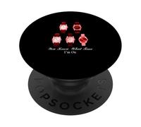 Red Color The Time I'm On Red Graphic PopSockets Adhesive PopGrip