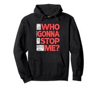 Red Color Who Gonna Stop Me? Red Graphic Pullover Hoodie