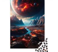 Red Colossus 1000-Piece Puzzle for Adults, 52x38cm/1000pcs; for Quiet Downtime Without A Screen; White Card Pieces for A Neat Table