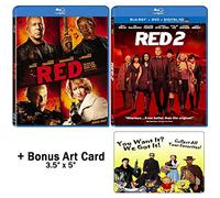 RED: Complete Film Series Movies 1-2 Blu-ray Collection + Bonus Art Card