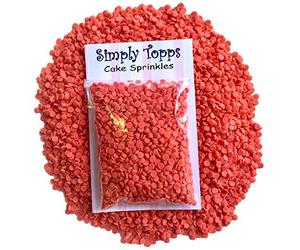 Red Confetti Edible Sugar Sprinkles 25g Cake & Cupcake Decorations