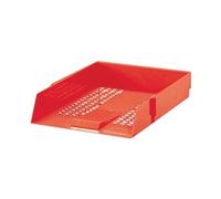 Deflecto A4 Essential Letter Tray In Red, A4 paper tray organiser, letter organiser storage, desk trays - CP043YTRED