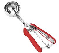 Red Cookie Dough Scoop - 5.3 Tbsp/ 80 ml/ 2.7 oz Stainless Steel Ice Cream Scooper with Trigger Release