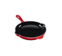 Cooks Professional 26cm Cast Iron Frying Pan | Round Heavy-Duty Skillet Cooking Pan with Enamel Interior | Oven Safe to 260°C, Induction & All Hob Compatible | PFAS, PFOA & PTFE-Free | Red