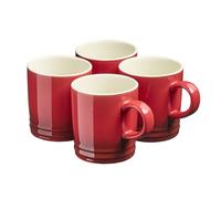 (Red) Cooks Professional 4 Piece Midi Mug Set 240ml