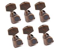 Red Copper Guitar Tuners Guitar Tuning Pegs Tuners Machine Head Square Handle Guitar Button Guitar Knobs Tuning Keys (Color : 6R)