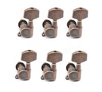 Red Copper Guitar Tuners Guitar Tuning Pegs Tuners Machine Head Square Handle Guitar Button Guitar Knobs Tuning Keys (Color : 6L)