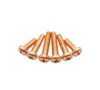 Red Copper Round Head Cross Screw/Conductive Bolt M3M4M5M6(15pcs M3x5)