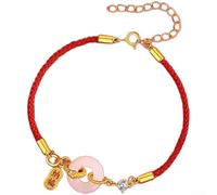 Red Cord Nafu Bracelet with Precise Snake Geometry and Smooth Alloy Finish for Subtle Cultural Expression