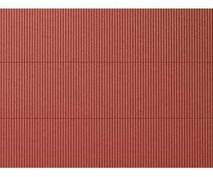 Red Corrugated Iron Decorative SHEET 200X100mm (pack of 2) HO Auhagen kit 52230