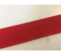 Red Cotton Blend Binding Apron Herringbone Twill Webbing Tape Sew Strap 25mm Wide 1"- 5 metres