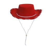Red Cowboy Hat 52cm I Love Fancy Dress Red 6 Pack