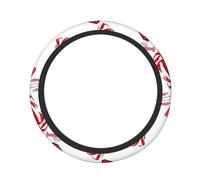 Red Crab Lobster Pattern The Neoprene Steering Wheel Cover - 15" for Most Cars - is Ergonomically Designed for Safe Driving Comfort