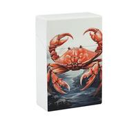 Red Crab Sea Cigarette Case - Portable Cigarette Box Lightweight Holder Case for Travel Waterproof Plastic Cigarettes Boxes Pocket Size Storage Box for 20 Cigarettes