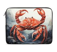 Red Crab Sea Laptop Sleeve Case 13inch Shockproof Slim Computer Bag 10-17 Inch Traveling Carrying Laptop Briefcase for Women Men Waterproof Compatible with MacBook Air, Hp, Dell, Lenovo
