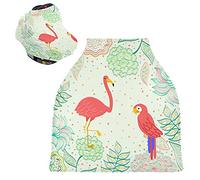 Red Crane Bird Stretchy Baby Car Seat Cover,Canopy Nursing Covers,Soft Breathable Windproof Scarf Changepad for Winter Infant Breastfeeding Boys
