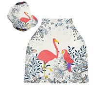 Red Crane Bird Stretchy Baby Car Seat Cover,Canopy Nursing Covers,Soft Breathable Windproof Scarf Changepad for Winter Infant Breastfeeding Boys