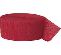 Red Crepe Paper Streamer (2 Meters) 1 Piece - Premium Quality Party Decoration for Celebrations and Events