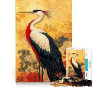 Red-Crested Crane 1000 Piece Jigsaw Puzzles for Adults Jigsaw Recall Boost Mental Relax Smooth Cut Birthday Gift (38x26cm)