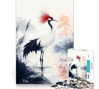 Red-Crested Crane in Water Puzzle for Teenagers 1000 Pieces Smart Reason Toy Stress Release Sharp Edge Birthday Gift (38x26cm)
