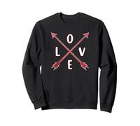 Red Crossed Arrows with LOVE Cute Valentine's Day Fun Sweatshirt