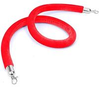 Red Crowd Control Barrier Rope 1.0m Stanchion Rope with Clips Premium Support Cord for Event Setup Gala and Large Inaugurations - & Stylish