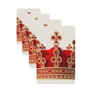 Red Crown 4 Pcs Car Air Freshener Lavender Hanging Scented Cards Automotive Scented Hanging Sheets Rectangle For Car Home Office Closet Bathroom