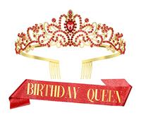 Red Crown and Tiara - 18th Birthday Girl Accessories