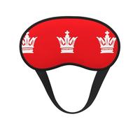 Red Crown Blackout Sleep Mask - Soft Adjustable Eye Mask for Full Light Blocking, Deep Sleep, Travel & Relaxation