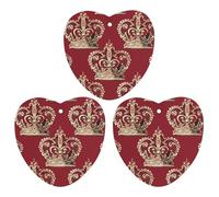Red Crown Car Air Freshener, 3 Pcs Love form Hanging Air Freshener Cards, Long Lasting Fragrance Scented Cards for Car, Home, Office White-style