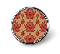 Red crown Lapel Pin for Men Blue Nerve Cell Fashion Brooch Pin -Cute Enamel Badges, Aluminum Alloy Metal Pinback for Hats, Shirts, Bags, Jackets & Accessories (1 Inch Round Button Pins)