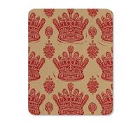 Red Crown Mouse Pad, Non-Slip Mousepad, Stitched Edges Waterproof Vertical Version Mouse Mat with Cute Pattern for Gaming Work Computer Office 11.8"x9.8"