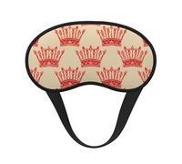 Red Crown Print Sleep Eye Mask Light Blocking Soft and Comfortable Night Eye Blinder for Women Men for Sleeping Travel Night Shift