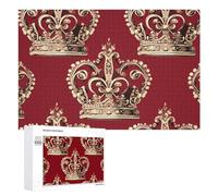Red Crown Puzzle for Adults Wooden Jigsaw Puzzle for Mother's Day Premium Puzzle with Unique Art Design Challenging Brain Teaser Birthday Gift for All Ages 1000 PCS