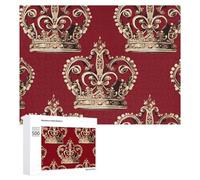 Red Crown Puzzle for Adults Wooden Jigsaw Puzzle for Mother's Day Premium Puzzle with Unique Art Design Challenging Brain Teaser Birthday Gift for All Ages 500 PCS