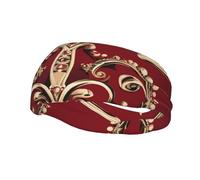 Red Crown Sports Sweatband Head Bands for Women Men, Lightweight Breathable Non Slip Workout Headbands Hairband for Fitness Running Cycling Hiking Yoga