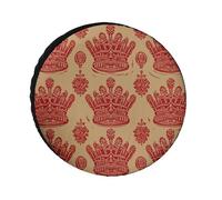 Red Crown Universal Trailer Tire Cover, Waterproof, Custom Trailer Wheel Protector for Trailers, Trucks, RVs, SUVs from 24" to 36" (Fits Wheels Size: