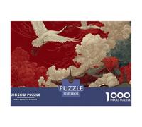 Red-crowned Crane 1000 Pieces Jigsaw Puzzles Engaging Educational Games Bird Jigsaw Puzzles Beautiful Decoration for Gifts 38x26cm/1000pcs