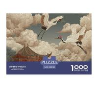 Red-crowned Crane 1000 Pieces Jigsaw Puzzles Engaging Family Games Bird Jigsaw Puzzles Beautiful Decoration for Adults & Families 52x38cm/1000pcs
