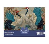 Red-crowned Crane 1000 Pieces Jigsaw Puzzles Engaging Home Decoration Bird Jigsaw Puzzles Beautiful Decoration for Adults And Kids 38x26cm/1000pcs