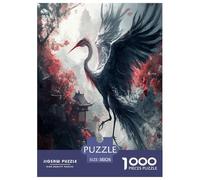 Red-crowned Crane 1000 Pieces Premium Jigsaw Age 12+ Cool Collage Effect, Home Decoration, Educational, Challenging 38x26cm/1000pcs